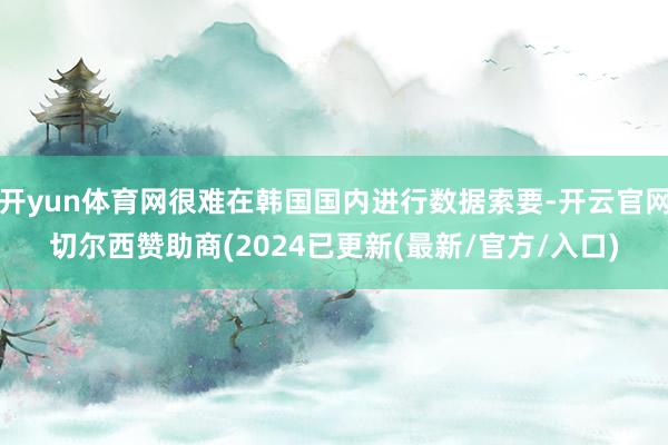 开yun体育网很难在韩国国内进行数据索要-开云官网切尔西赞助商(2024已更新(最新/官方/入口)