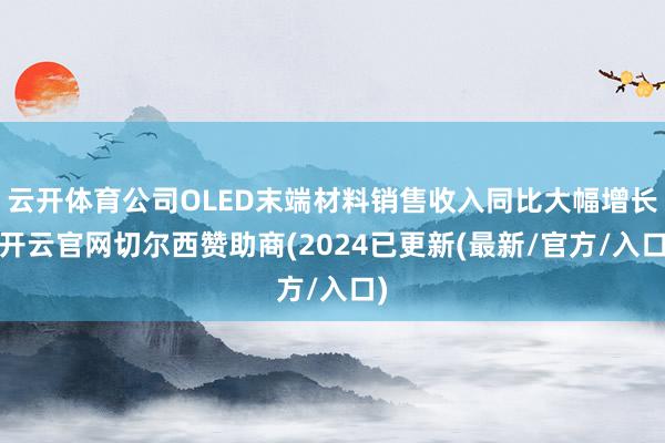 云开体育公司OLED末端材料销售收入同比大幅增长-开云官网切尔西赞助商(2024已更新(最新/官方/入口)