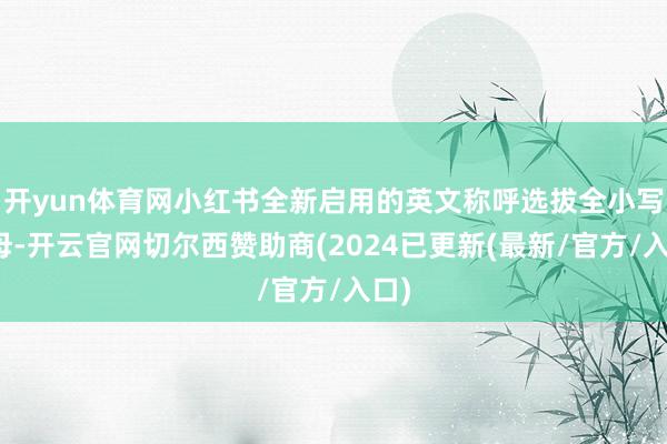 开yun体育网小红书全新启用的英文称呼选拔全小写字母-开云官网切尔西赞助商(2024已更新(最新/官方/入口)