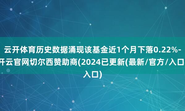 云开体育历史数据涌现该基金近1个月下落0.22%-开云官网切尔西赞助商(2024已更新(最新/官方/入口)