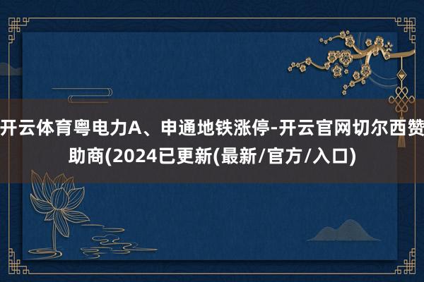 开云体育粤电力A、申通地铁涨停-开云官网切尔西赞助商(2024已更新(最新/官方/入口)