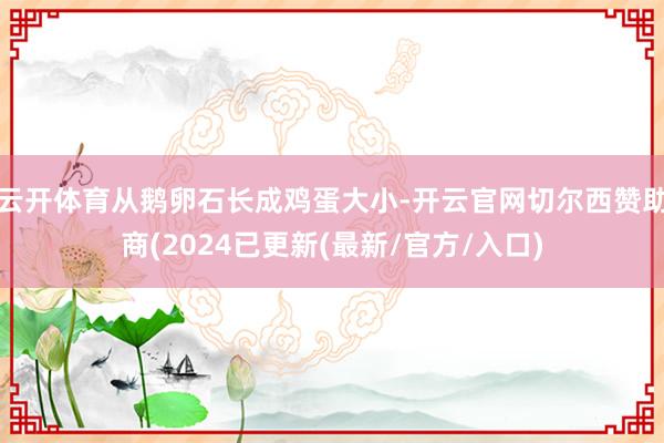 云开体育从鹅卵石长成鸡蛋大小-开云官网切尔西赞助商(2024已更新(最新/官方/入口)