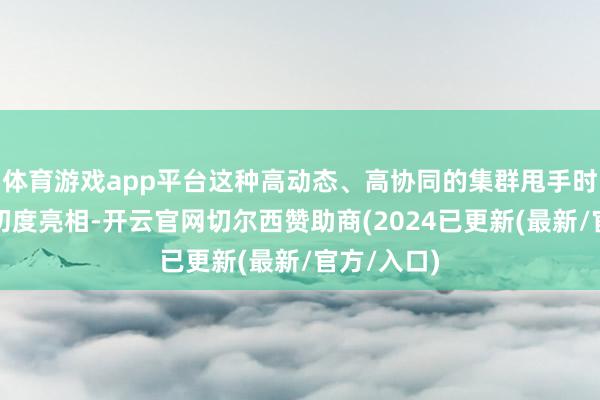 体育游戏app平台这种高动态、高协同的集群甩手时间是各人初度亮相-开云官网切尔西赞助商(2024已更新(最新/官方/入口)